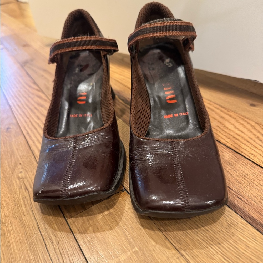 Miu Miu Brown Leather Heels